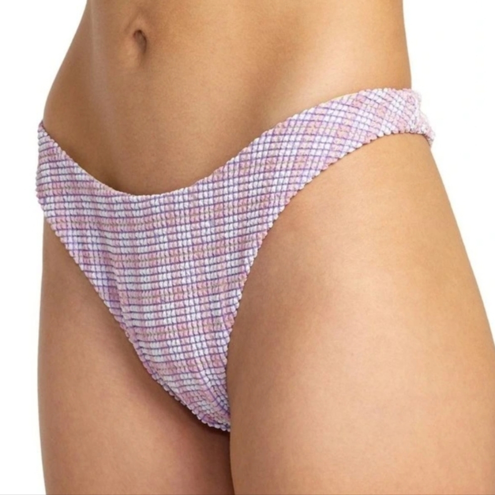 NWT RVCA Prepped Medium French Bikini Bottom in Purple
